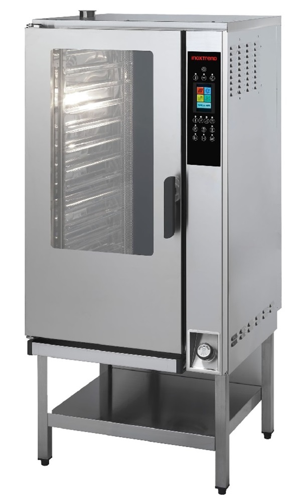 Inoxtrend Elektro-Kombidämpfer RDT-115E mit Reinigungssystem - 15 GN 1/1, Längseinschub, 18,0KW / 400V