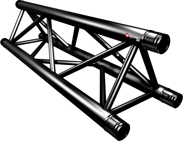 Naxpro-Truss FD 33 Strecke 100 cm RAL9005 - Schwarz - Seidenmatt