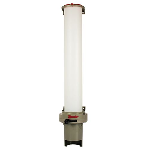 Becherspender, PS 67 x 13 x 15,5 cm grau für 100 Becher mit oberem Ø 7,03 cm, VPE= 1 Stück (1x1)