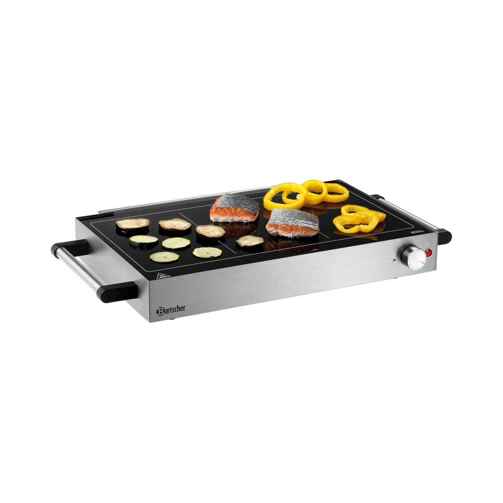 Bartscher Grillplatte GP2511GN, Grillen + Warmhalten, 2500 Watt, 230V