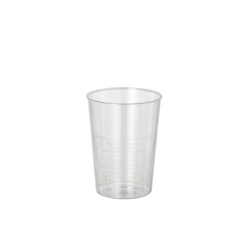 Plastikbecher (PS) 0,07 l Ø 5 cm x 6,5 cm glasklar, VPE= 2025 Stück (45x45)
