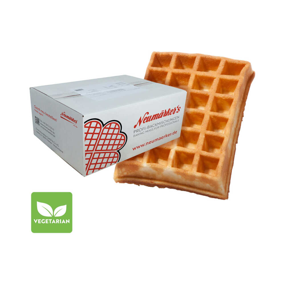 Waffomix - Waffelteig-Mischung für Gastro – VPE Karton à 10 kg (10x 1 kg) 