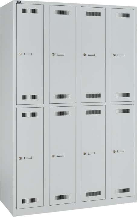 Bisley Garderobenschrank LIGHT 4 Abteile mit je 2 Fächern Abteilbreite 30cm