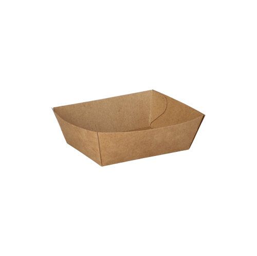 Pommes-Frites-Trays "pure" 8,5 x 10,5 cm braun klein, VPE= 500 Stück (10x 50)