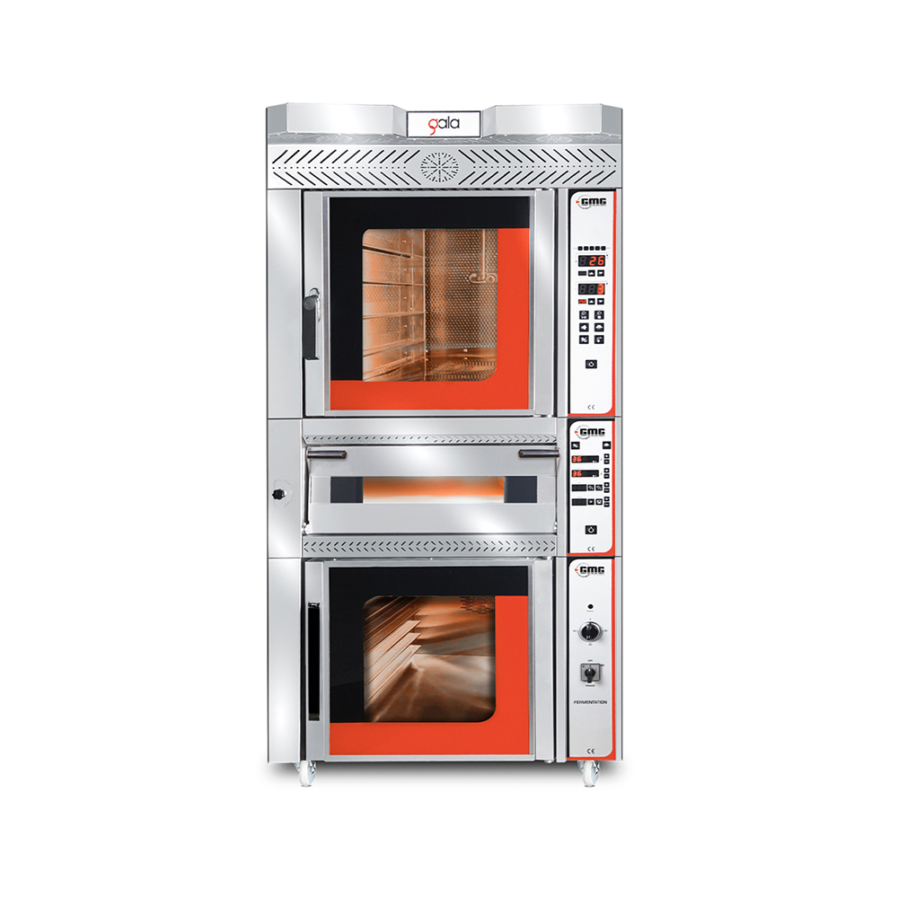 GMG Bäckerei- & Ladenbackofen GALA-5+KP6, mit 5 Einschüben á 400x600, inkl. Pizzaofen und Gärschrank, 15,5KW/400V