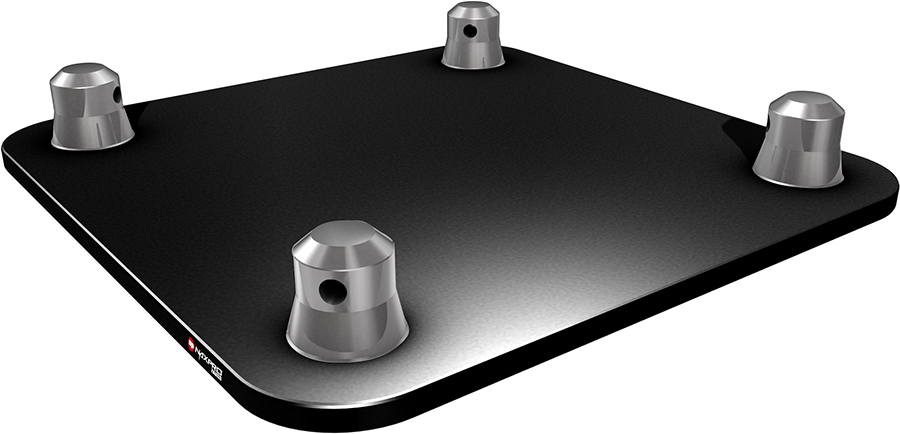 Naxpro-Truss FD 24 Bodenplatte RAL9005 - Schwarz - Seidenmatt