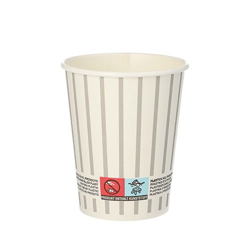 Pappbecher 0,2 l grau / silber, VPE= 400 Stück (20x 20)