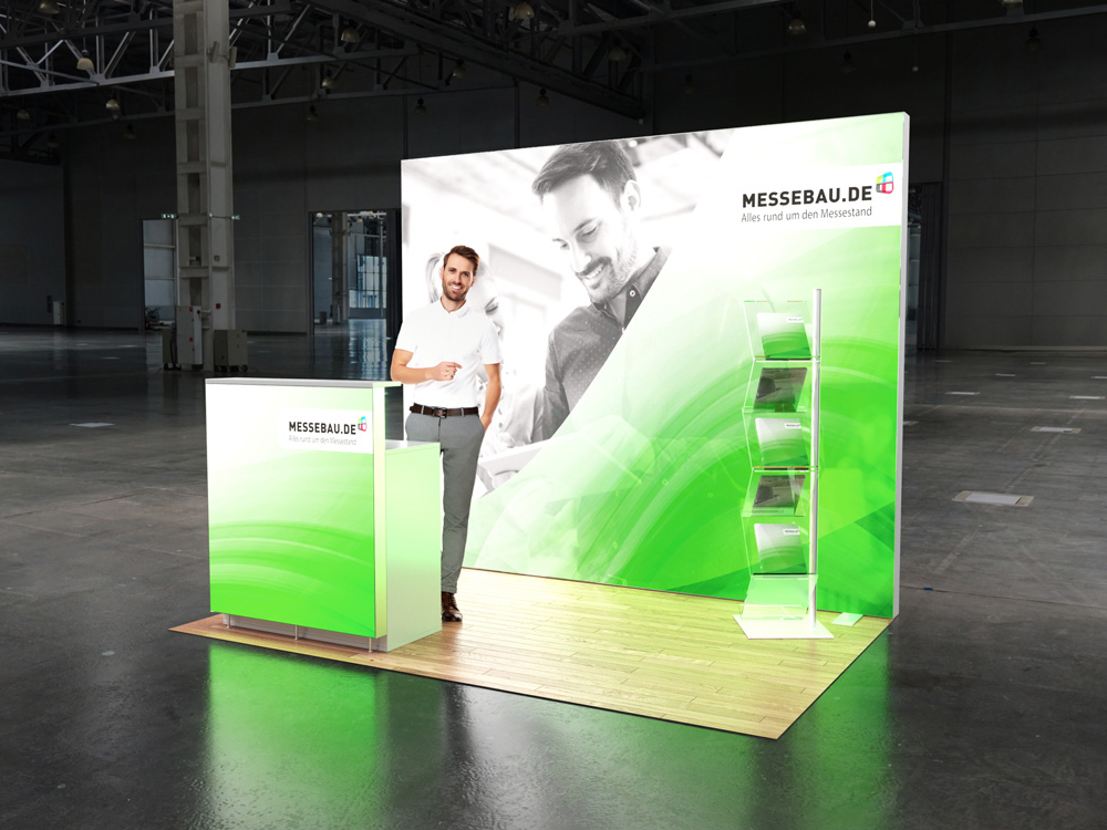 Octalumina LED Messestand - 3m Kopfstand