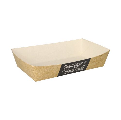 Pommes-Frites-Trays "pure" 10,5 x 17 cm "Good Food" groß, VPE= 500 Stück (10x 50)