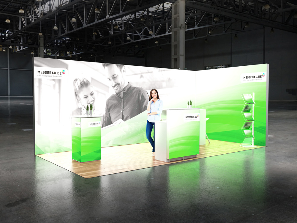 Octalumina LED Messestand 6x3m Eckstand