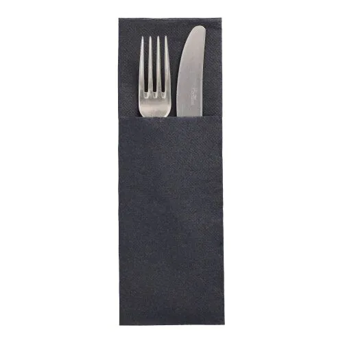 Bestecktaschen "DAILY Collection" 48 x 30 cm schwarz, VPE= 400 Stück (8x 50)