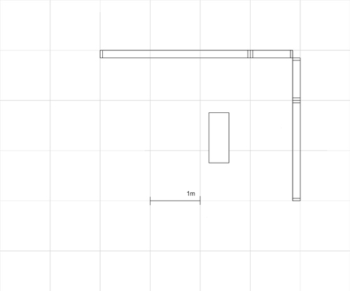 PIXLIP GO Eck Messestand 4x3m - inkl. LED Counter L White