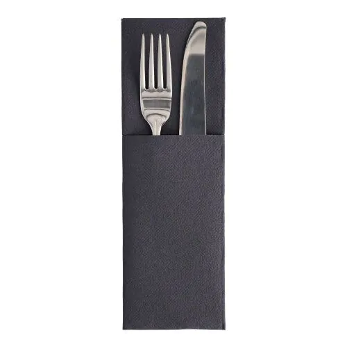 Bestecktaschen "ROYAL Collection" 48 x 30 cm schwarz, VPE= 300 Stück (6x 50)