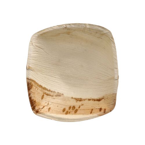 Schalen aus Palmblatt "pure" 350 ml 17 x 17 cm natur "QUADRATO", VPE= 100 Stück (4x 25)