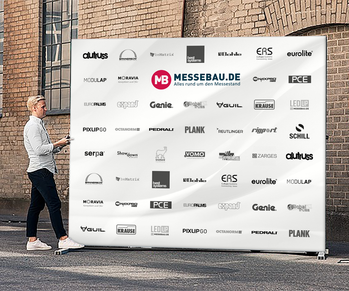 Expand Pressewand GrandFabric Outdoor - Höhe 240cm