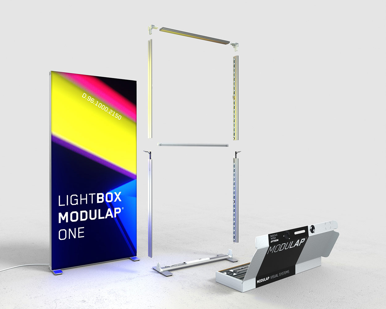 Modulap One LED Kopf Messestand für 4x2m - Höhe 215cm