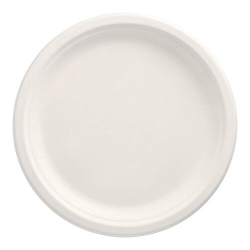 Zuckerrohr Teller, "pure" Ø 26 cm weiß, VPE= 500 Stück (10 x 50)