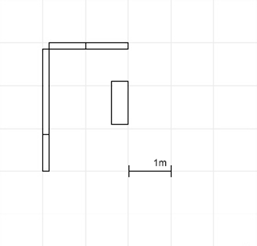 PIXLIP GO Eck Messestand 3x2m - inkl. LED Counter L White