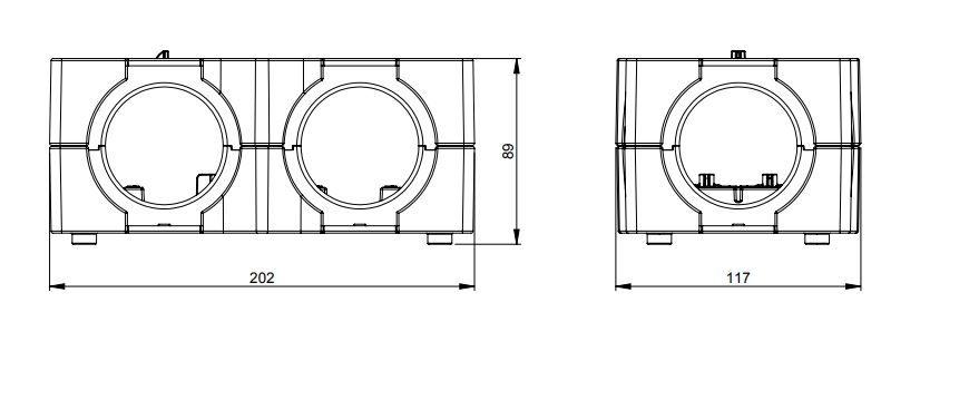 Mobiler Kunststoffverteiler Typ St.Anton 6f IP44 89x202x117 4TE (1 Pak. = Inhalt: 2 Stück)