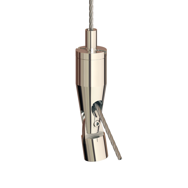 Drahtseilhalter Gripper 12 SE, Gelenkhalter, M4i max. Seil Ø1,2mm