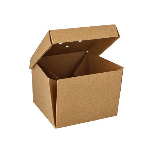 Burgerboxen, Pappe "pure" 10 x 13 x 13 cm faltbar, klein, VPE= 200 Stück (10x 20)