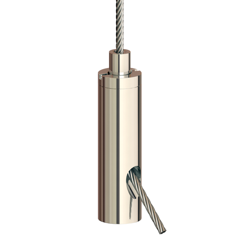 Drahtseilhalter Gripper 20 SE M4i, vernickelt, max. Seil Ø 2,0 mm
