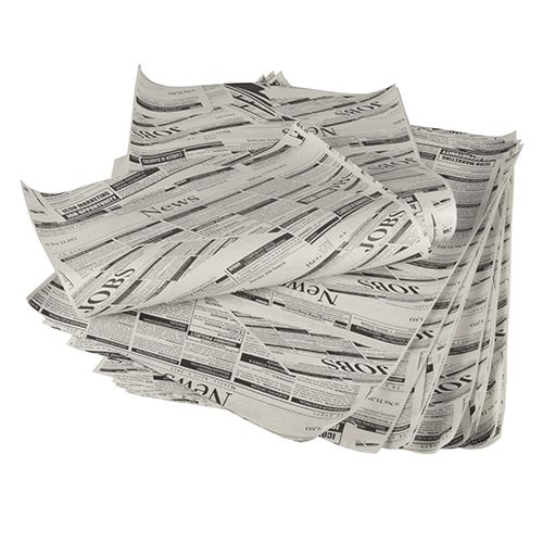 Einschlagpapiere, Pergamentersatz 35 x 25 cm "Newsprint" fettdicht, VPE= 6 kg (6x 1)