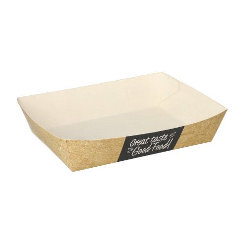 Pommes-Frites-Trays "pure" 13 x 18 cm "Good Food" extra groß, VPE= 400 Stück (8x 50)