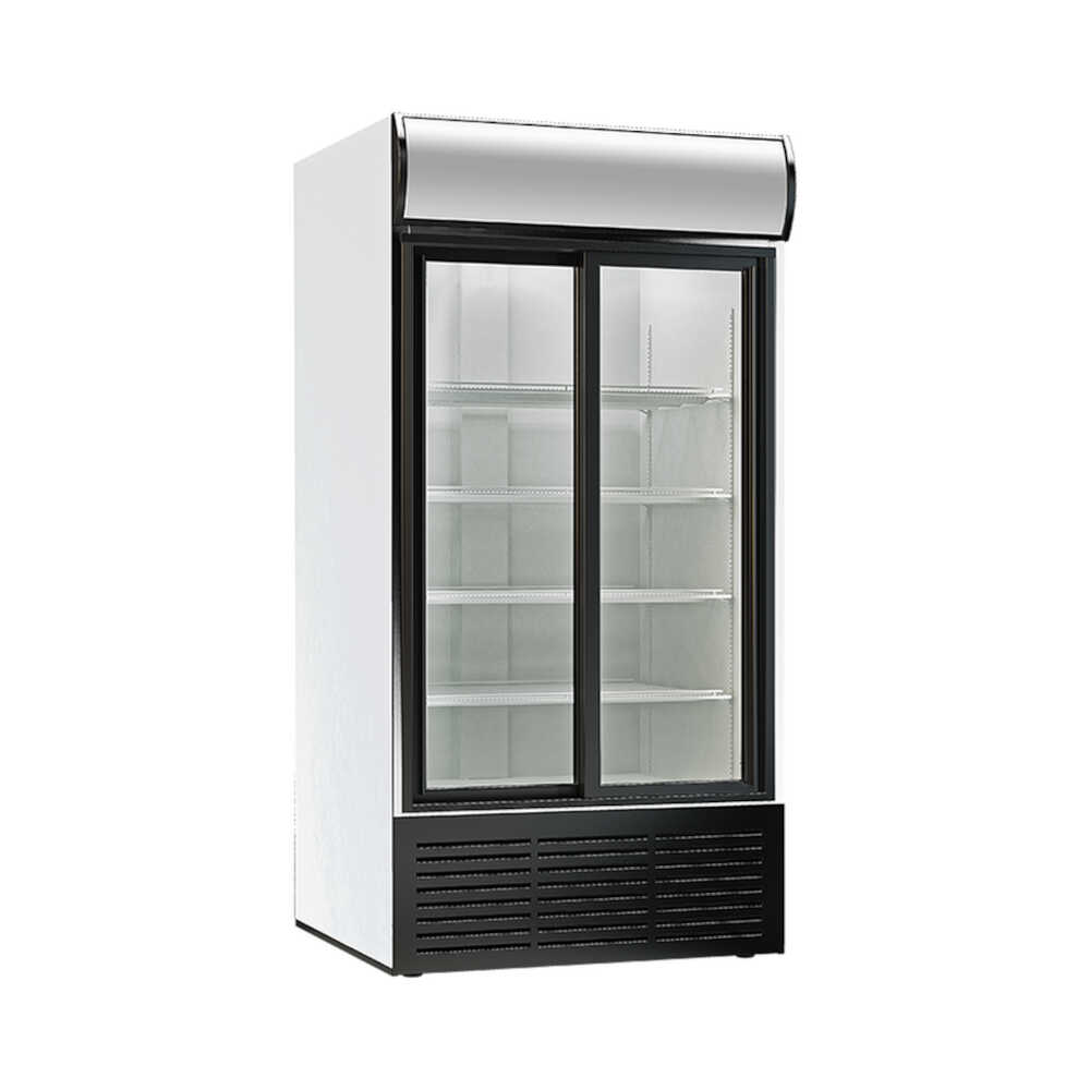 KBS Glastürkühlschrank 1250 GDU mit Schiebetüren, Umluftkühlung, 1068 Liter