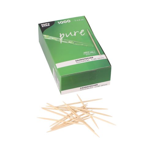 Zahnstocher, Holz "pure" rund 6,8 cm, VPE= 12000 Stück (10x 1200)