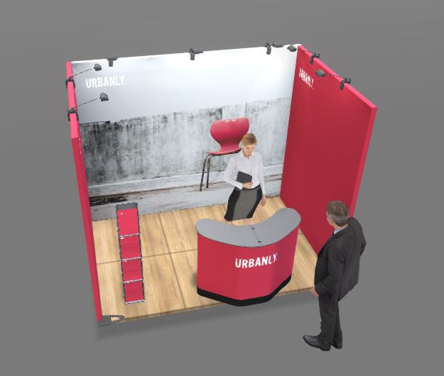 Expand System Reihen Messestand 3x2m - Höhe 240cm