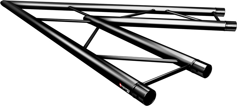 Naxpro-Truss FD 22 C19H 45° 2 Weg Winkel RAL9005 - Schwarz - Seidenmatt