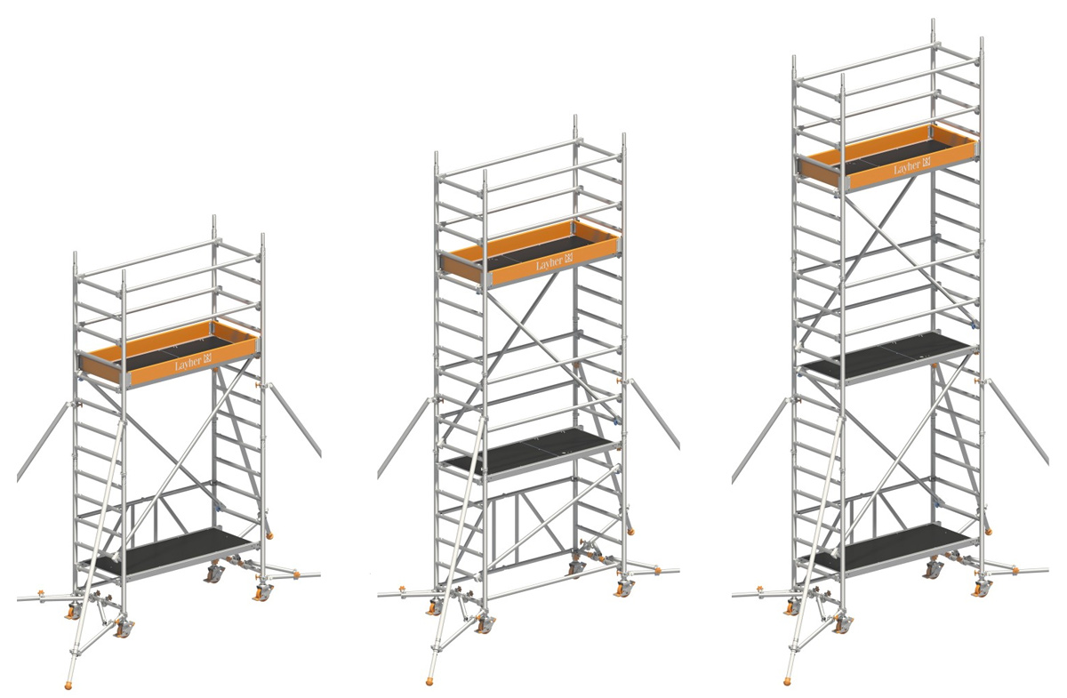 Layher ZIFA P2 mit ausziehbaren Gerüststützen