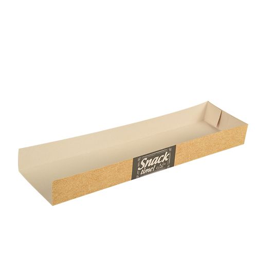 Snacktrays, Pappe "pure" 7,5 x 28,5 cm "Good Food", VPE= 750 Stück (15x 50)