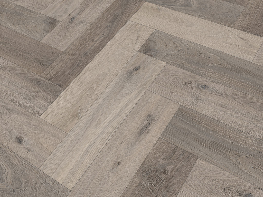 CHECK one Vinyl Lausitz Eiche Herringbone inkl. Trittschall - Premium Collection