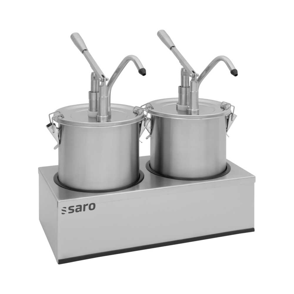 Saro Saucenspender PD-002, 2x 4,5 Liter, Edelstahl-Chrom