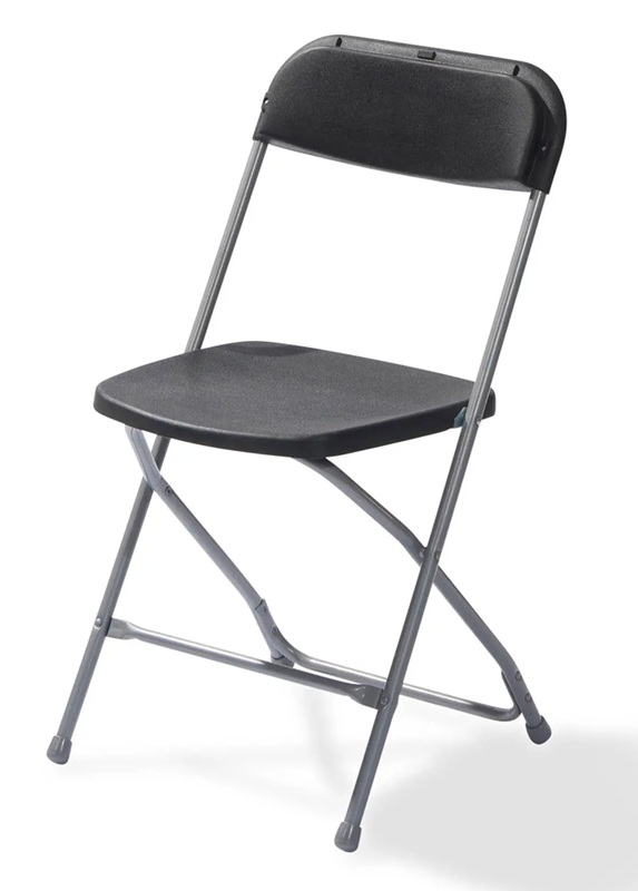 Klappstuhl Budget mit Kunststoff-Sitz und Eisengestell