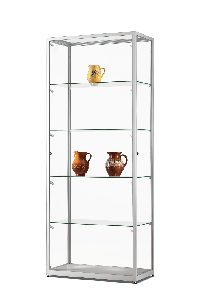 Verkaufsvitrine 111 800 mit LED Seitenbeleuchtung 800 x 400 x 1984 mm, in 2 Farben