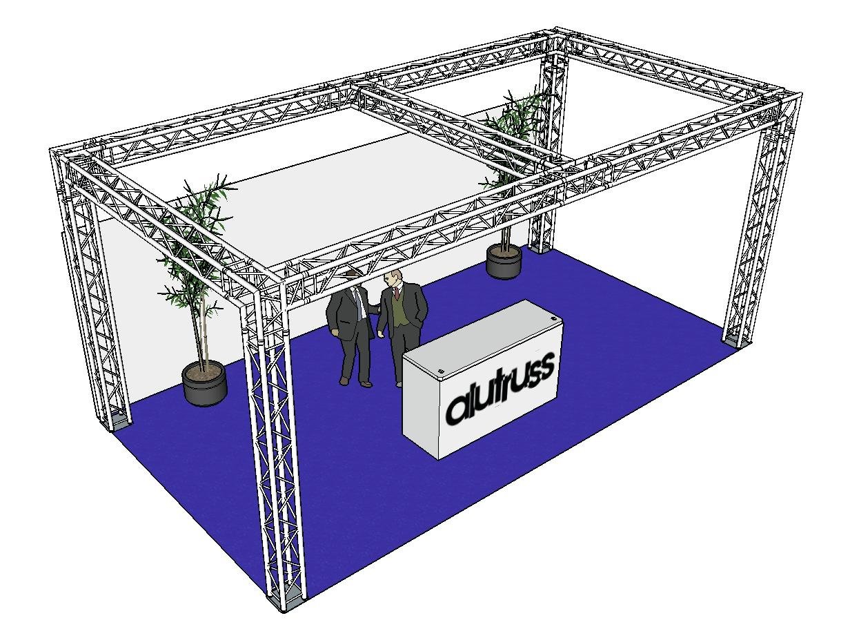 ALUTRUSS Traversenset QUADLOCK 6082 Rechteck 7,71x4x3,5m (BxTxH)