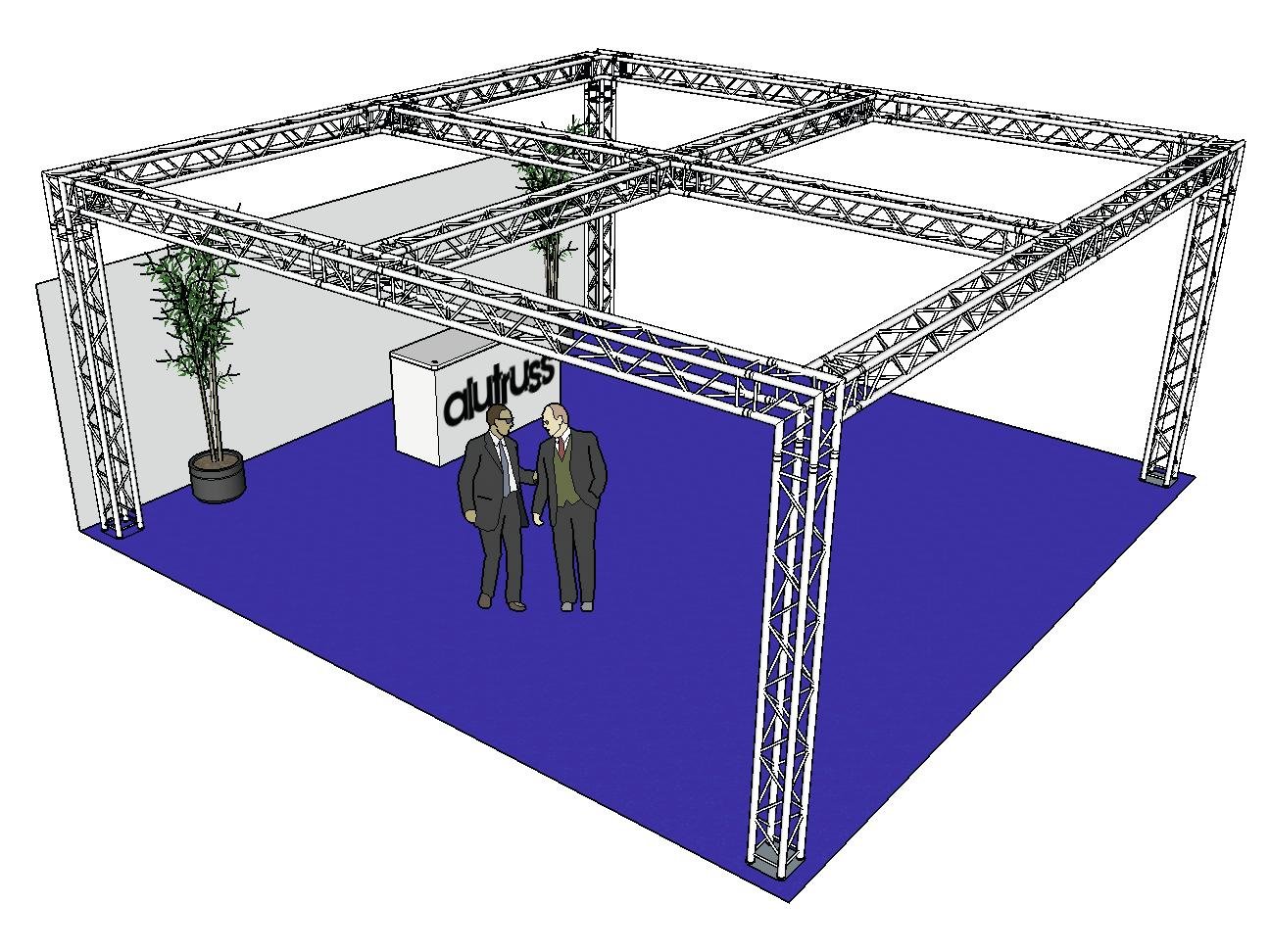 ALUTRUSS Traversenset QUADLOCK 6082 Quadrat 7,71x7,71x3,5m (BxTxH)