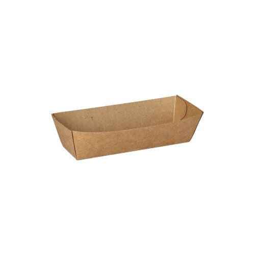 Snacktrays aus Pappe "pure" 5 x 12 cm braun, VPE= 600 Stück (12x 50)