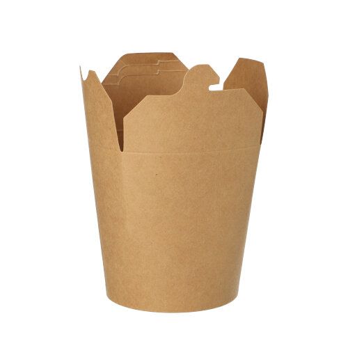 Snackboxen, Pappe eckig, 470 ml, braun, VPE= 500 Stück (20x 25)