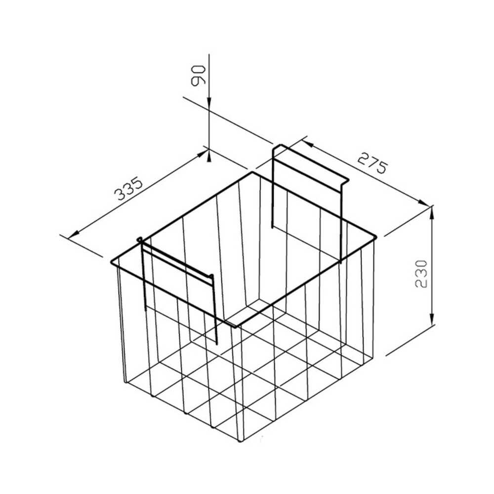 Korb für CoolWorks Tiefkühltruhen Snow 20 und Snow 25, 335 mm tiefe