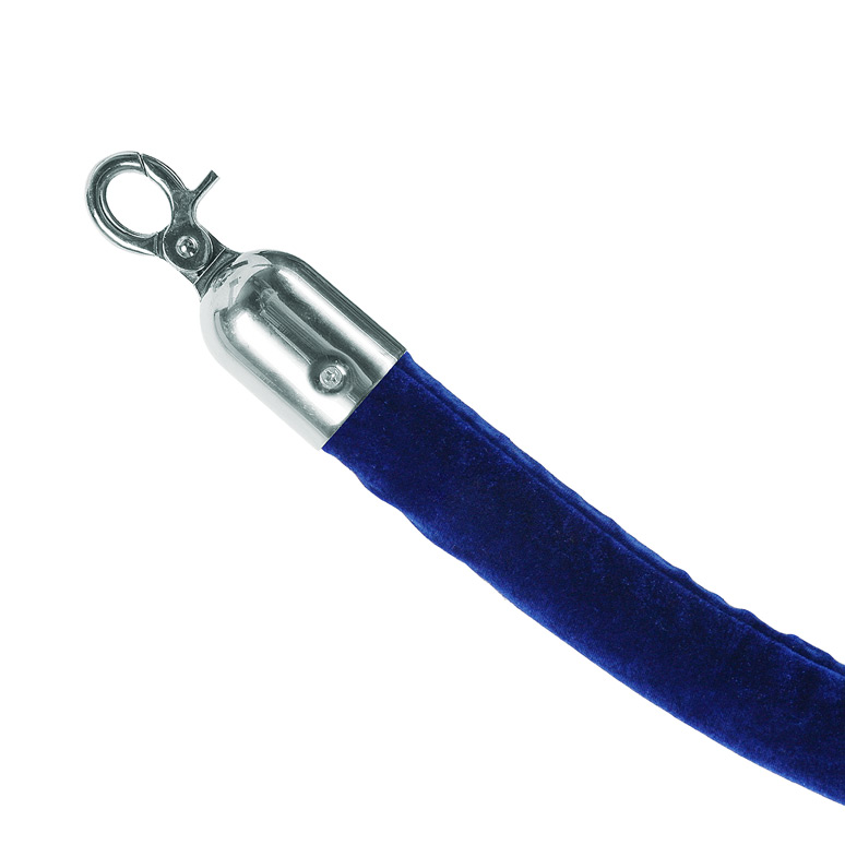 Absperrkordel Chrom, 1500 mm (Schwarz, Blau, Rot)