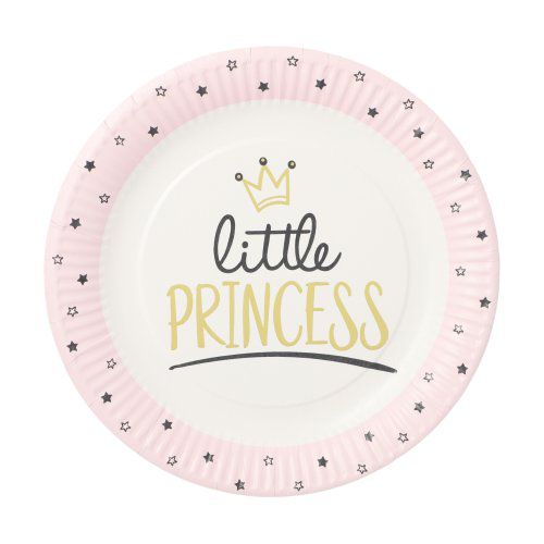 Pappteller rund Ø 23 cm "Little Princess",VPE= 200 Stück (20x 10)