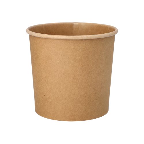 Bio-Suppenbecher To Go, Pappe rund 760 ml braun, VPE= 500 Stück (20x 25)