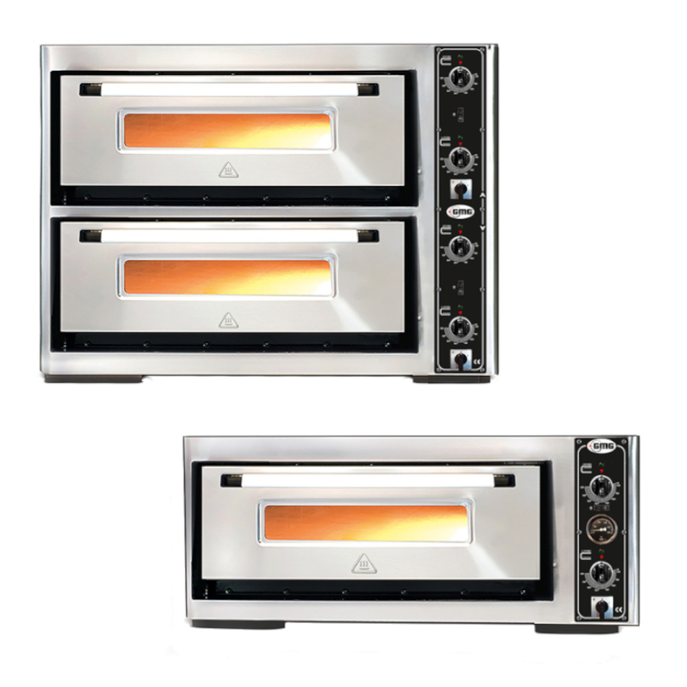 GMG Pizzaofen PF7070 für 4-8-12 Pizzen à Ø 34cm, 1 oder 2 Backkammern, Serie Classic, 400V