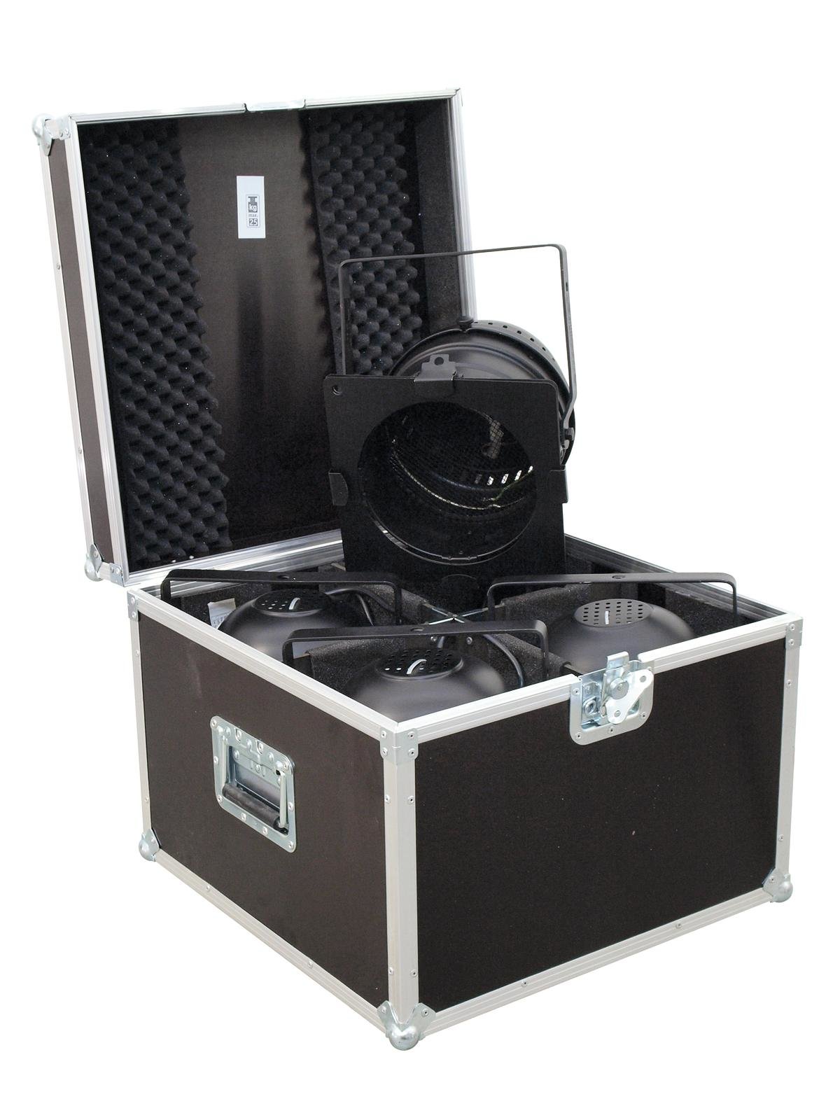 ROADINGER Flightcase 4x PAR-64 Spot kurz