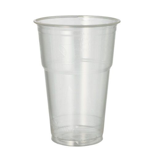 PLA-Becher, Kaltgetränkebecher, "pure" 0,4 l glasklar mit Schaumrand, VPE= 1120 Stück (16x 70)