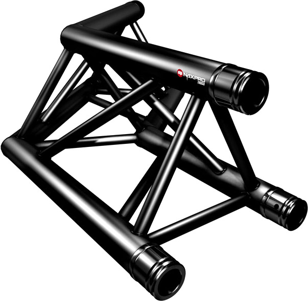 Naxpro-Truss FD 33 C23 135° 2 Weg Winkel RAL9005 - Schwarz - Seidenmatt